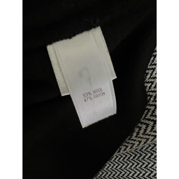 St. John Women’s Dress Colorblock Pattern Knee-Length Beige Black Grey 8 Wool - Picture 4 of 5